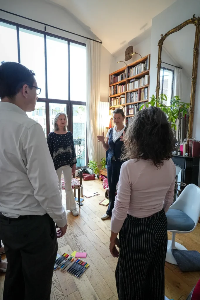 Photo de groupe d'un coaching en leadership
