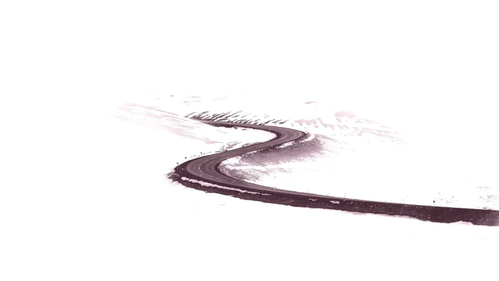Donner du sens à sa vie, symbole de la route qui serpente pour le coaching de transition professionnelle